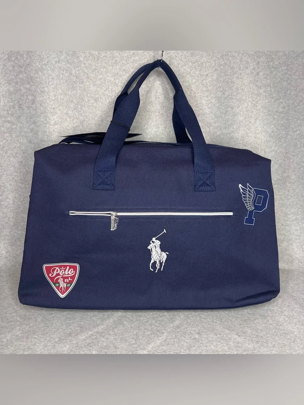 POLO Ralph Lauren Fragrances Navy Blue Weekender Gym Duffle Travel Bag Pony NEW